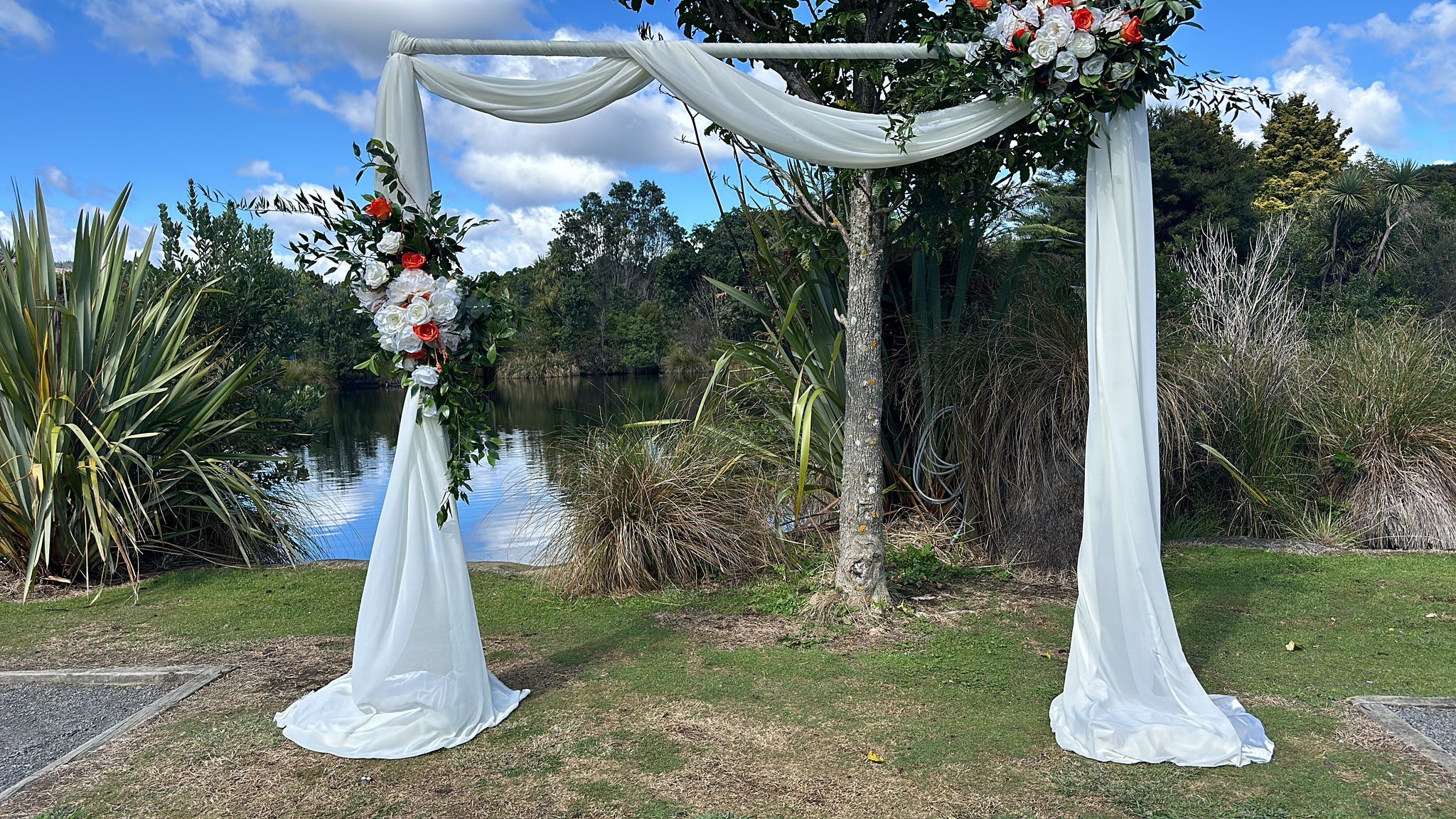 Draped archway