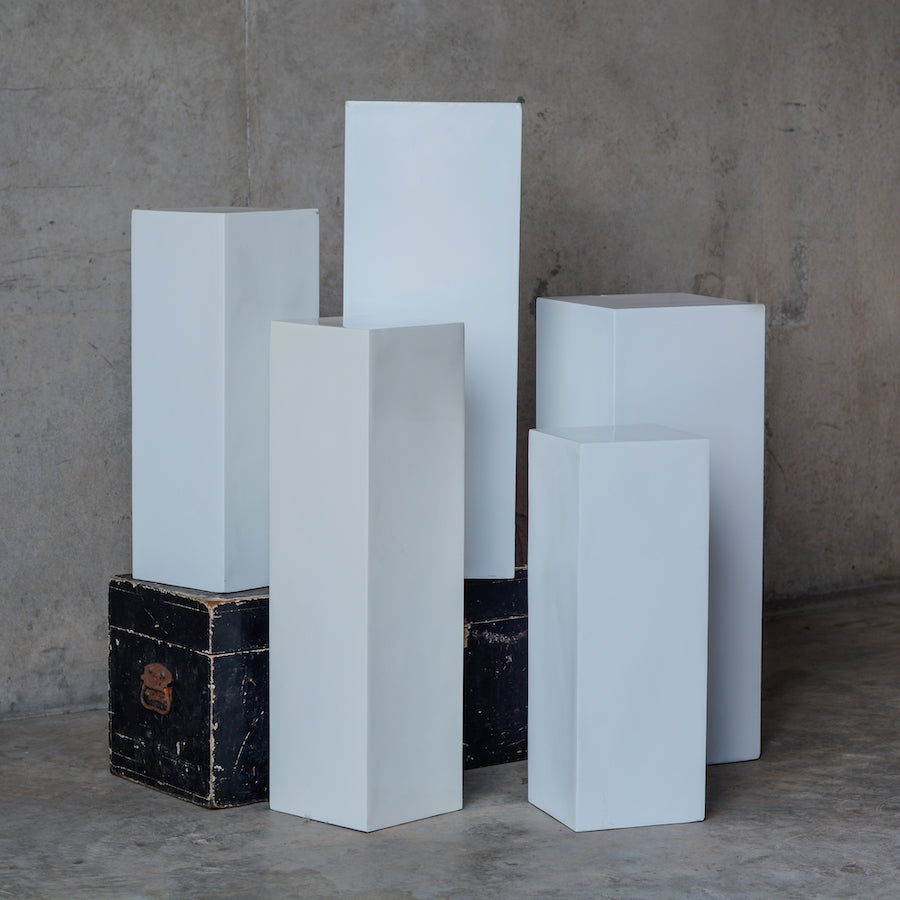 White Plinths - Various Sizes - Wellington Wedding Hire