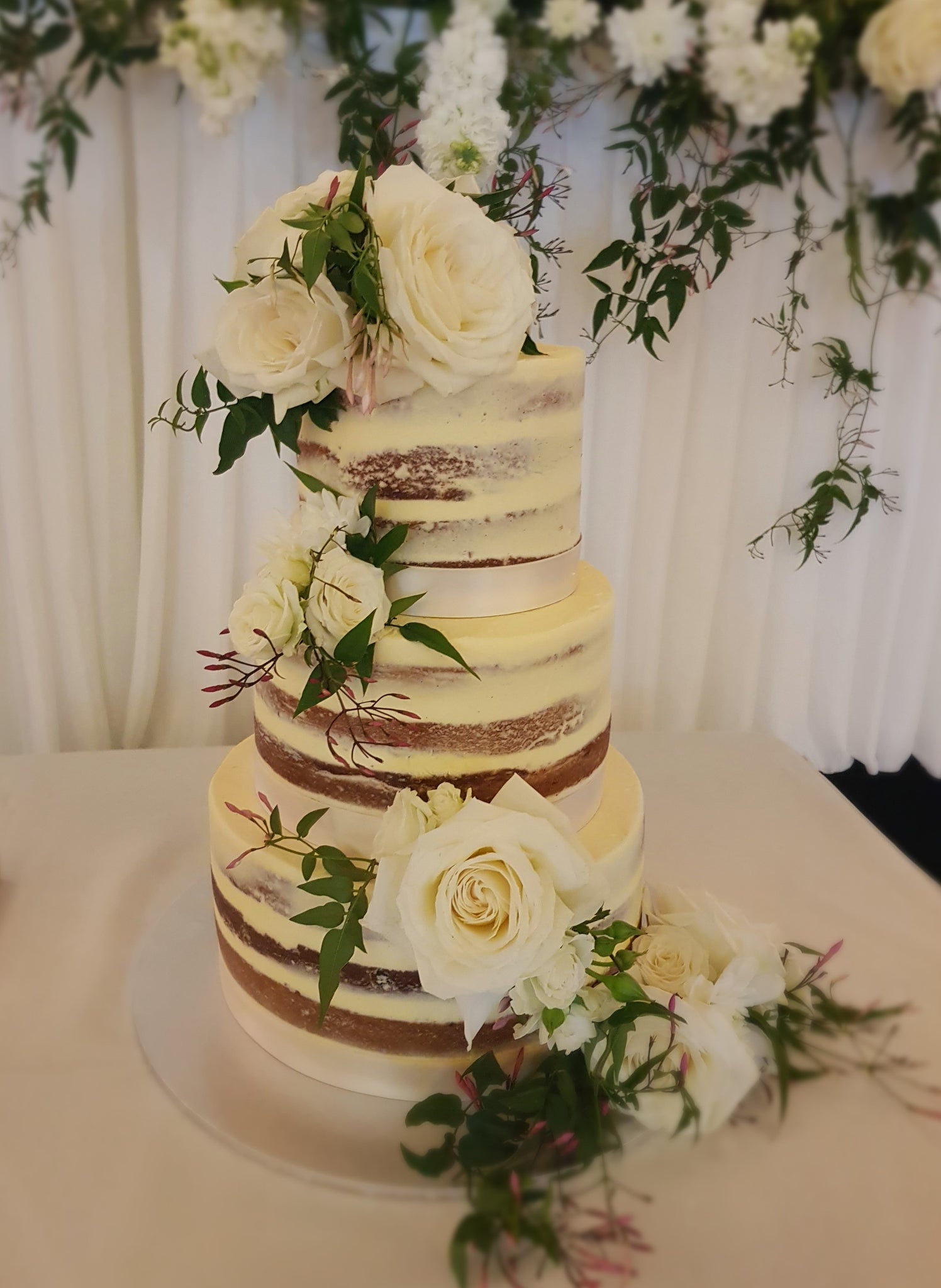 Cake Table - with pleated skirt - Wellington Wedding Hire