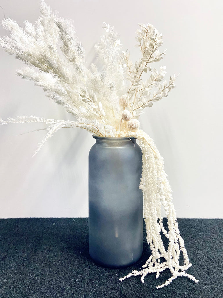 Black Frosted Vase - Wellington Wedding Hire