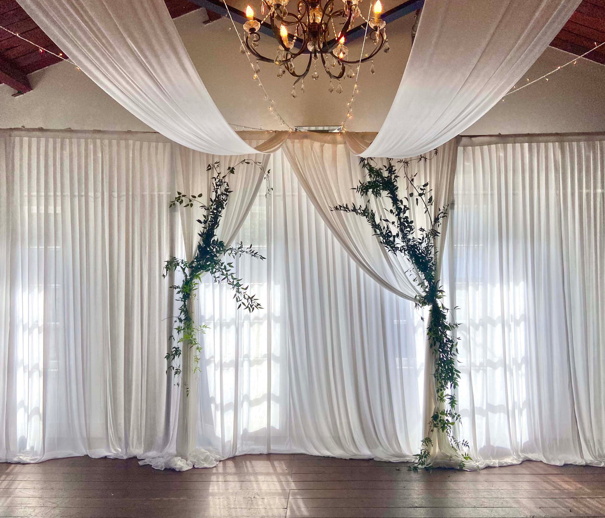 Draped archway – Wellington Wedding Hire