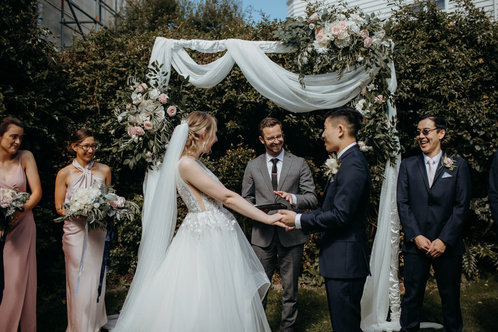 Draped archway - Wellington Wedding Hire