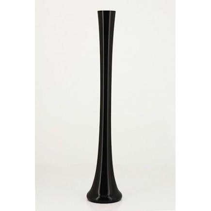Black glass tall eiffel vase - Wellington Wedding Hire