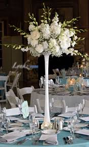 White glass tall eiffel vase - Wellington Wedding Hire