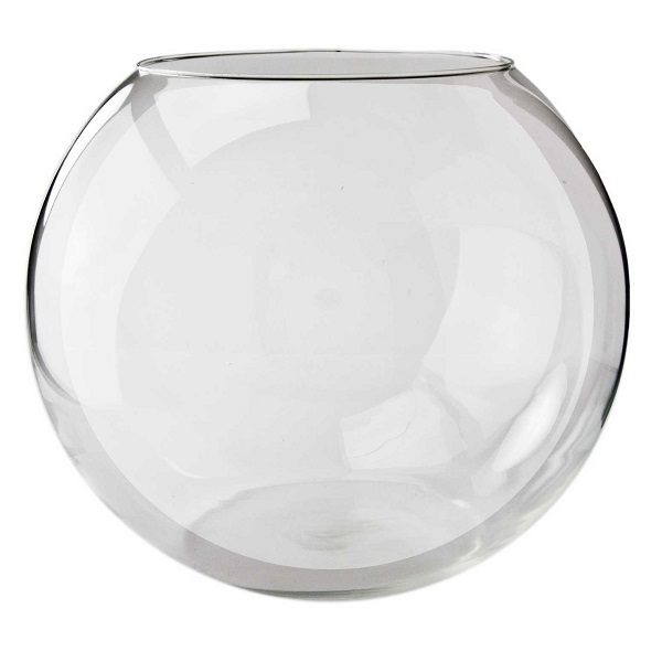 Glass large fishbowl vase - Wellington Wedding Hire