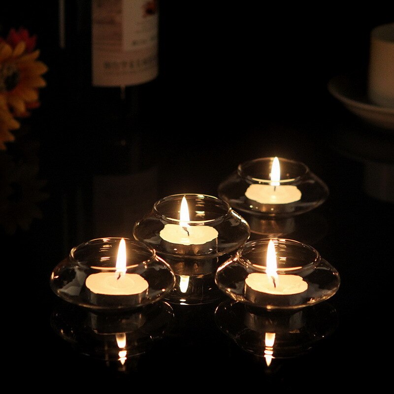 Glass candle floater - Wellington Wedding Hire