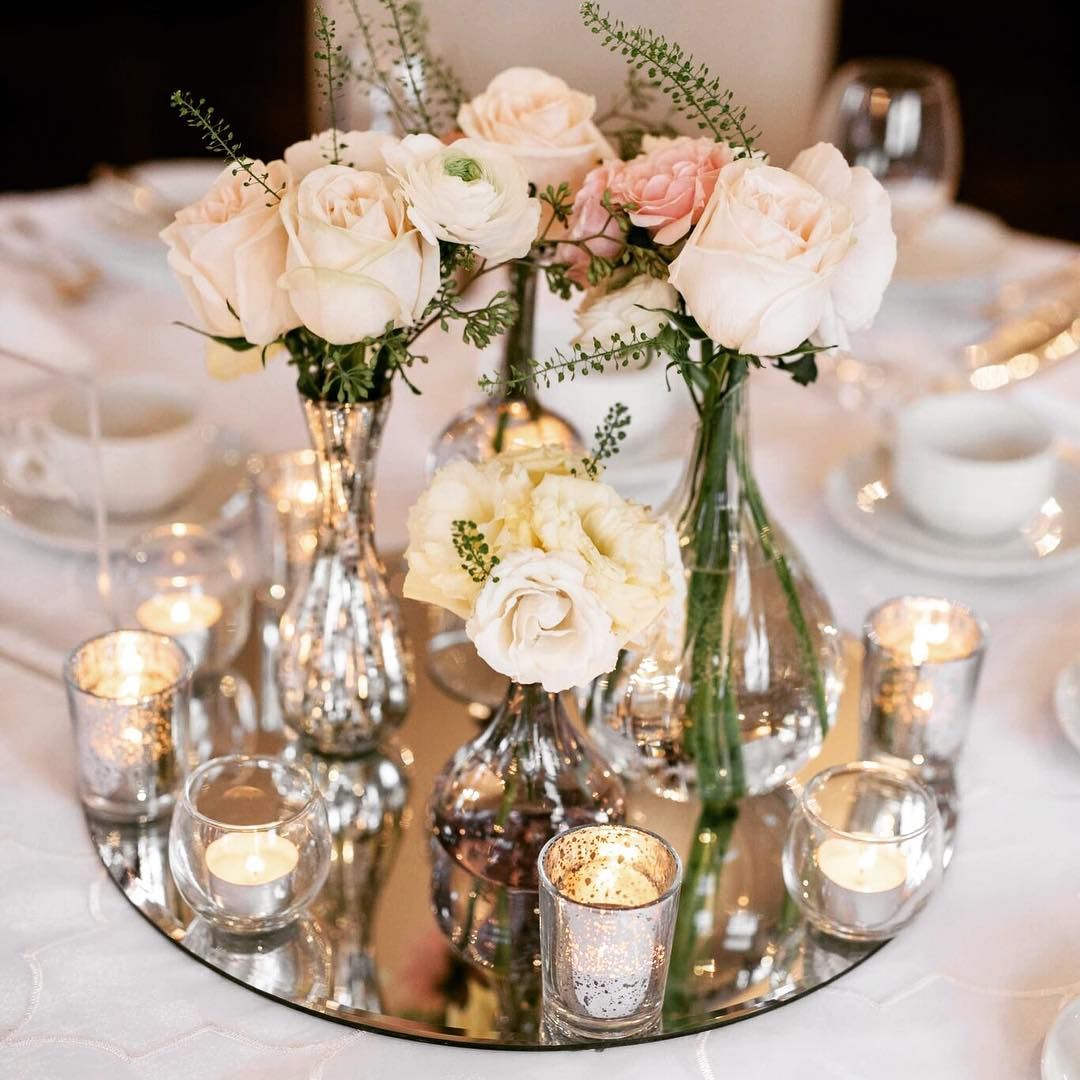 Silver mercury votive - Wellington Wedding Hire