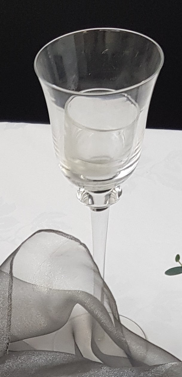 Wine glass T-light holder - Wellington Wedding Hire